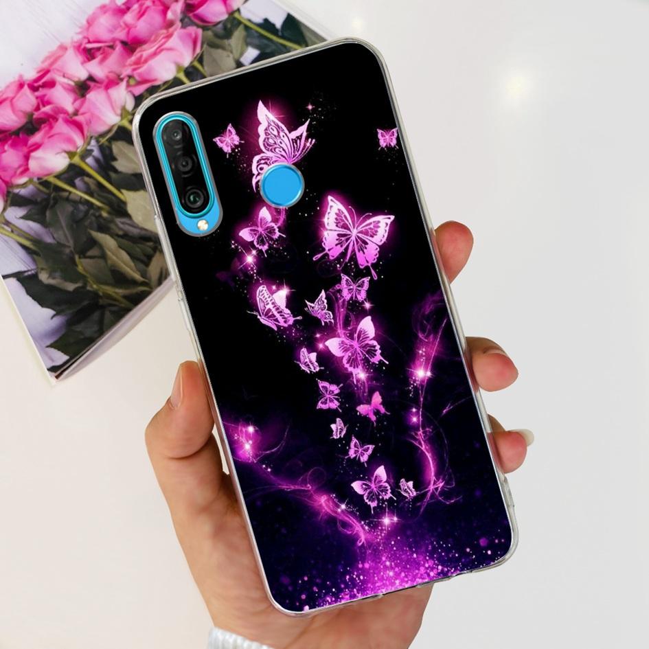 For Huawei P30 Lite Case MAR-LX1M MAR-L21A MAR-LX1A Cute Astronaut Cover Clear Silicone Bumper For Huawei P30 Pro Lite P 30 Capa