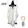 Glowing Ghost for Terrace 1.2/1.8M Hanging Dog on Swing, LED Light Up Cute Puppy Spooky Halloween Party Supplies Swing Ornament Tree, Porch,