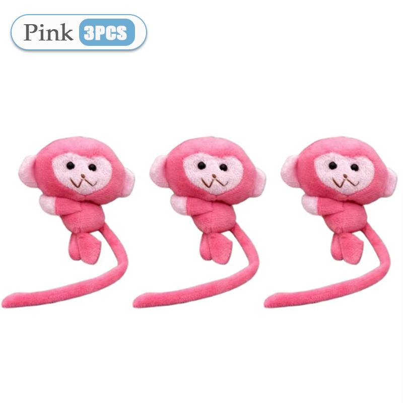 Cartoon Long Tailed Monkey Doll Key Chain Pendant DIY Plush Toy Doll Keychain Backpack Pendant Accessories Gift for Children