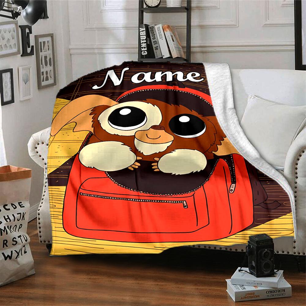 Customiz Name Personality Gremlins Blanket Soft &Warm Sofa Office Bed Travel Lunch Break Blanket, Gift Suitable All Seasons