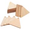 100Pcs Wooden Triangle Slices Unfinished Natural Wood Pieces with Holes for DIY Crafts Hanging Ornaments Pendant Wood Cutouts