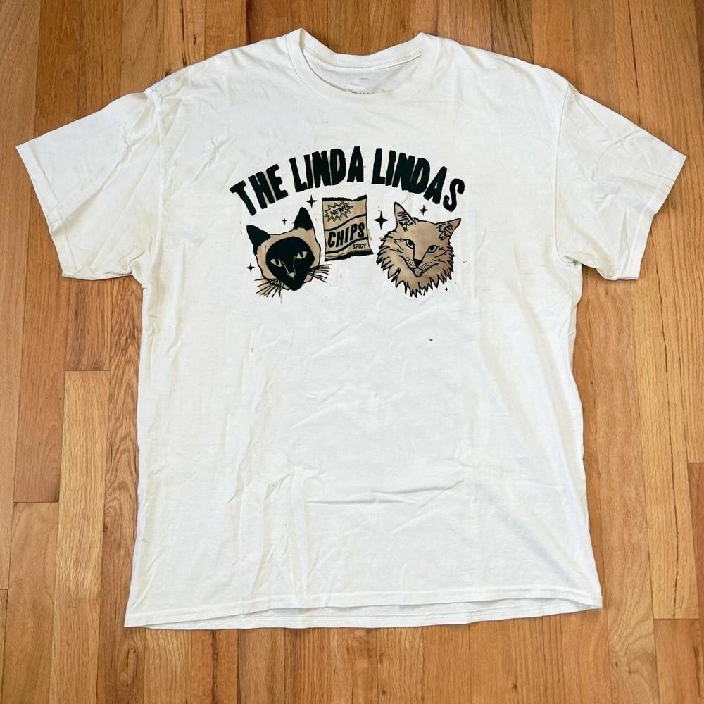 Футболка Linda Lindas Cat Funny Band Подарок для фаната Унисекс S-5XL 8HRT63 Унисекс Футболка XXXL