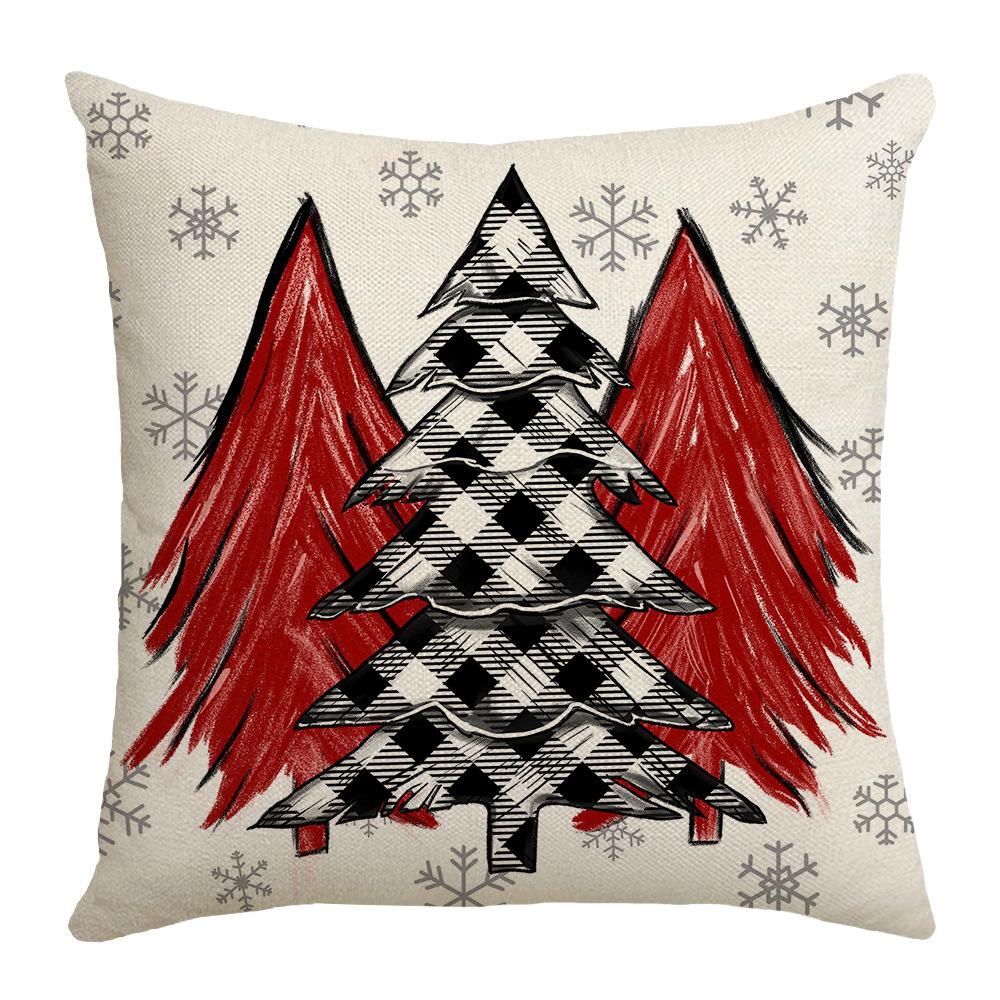 Weihnachtsmann Element Neu Nordisch Cartoon Weihnachten Umarmung Roter Quadratischer Kissenbezug