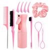 27Pcs Professional Hair Brush Set, Hair Styling Comb Kit with Continuous Spray Bottle, Scalp Massage Shampoo Brush for Salon