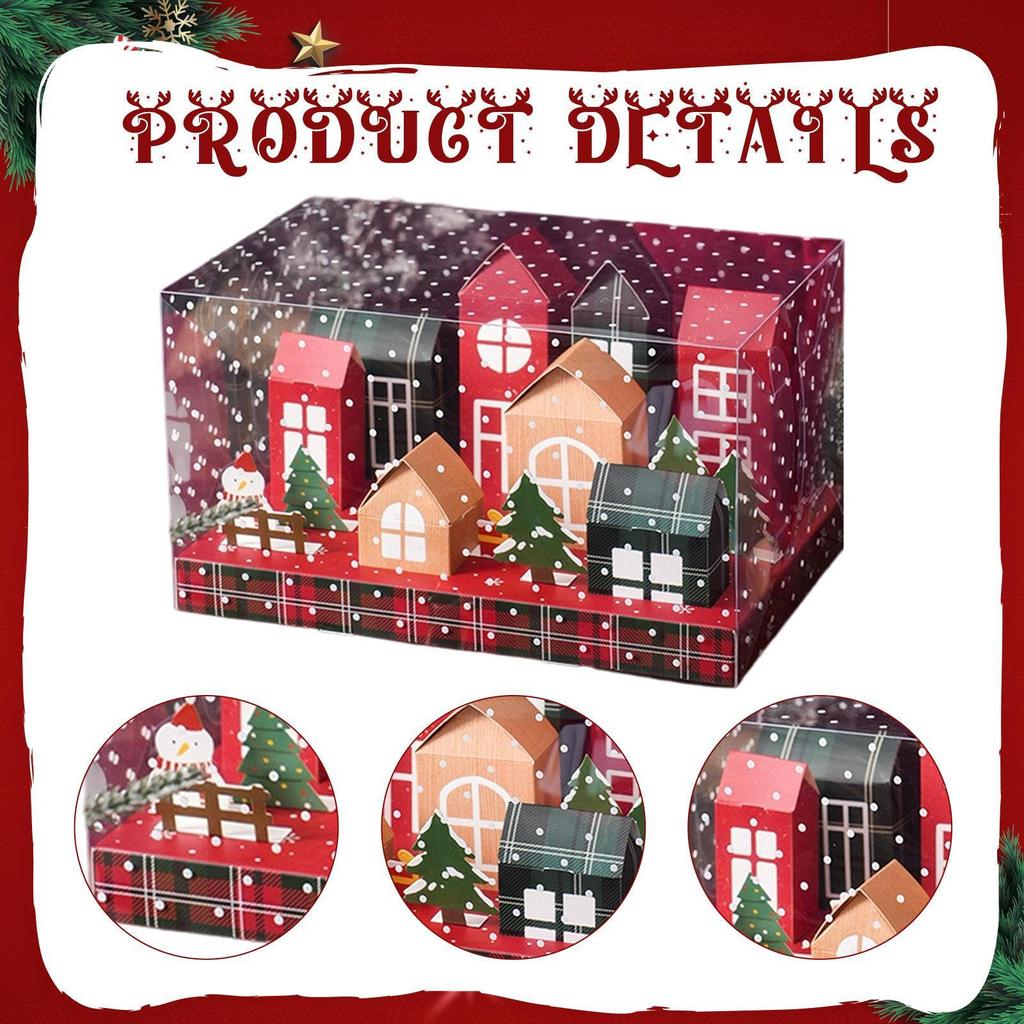 Christmas Gift Box Party Favor Boxes Paper Wrap Xmas Treat for Snacks Treats Cookies