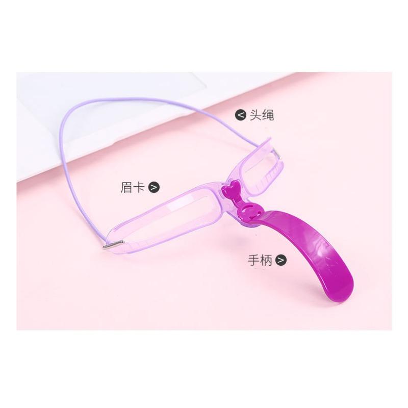 Lazy Stereo 8 Styles Eyebrow Shaping Stencil Handheld Head Mounted Makeup Tool