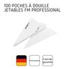 Lot de 100 poches à douille jetables 50 cm FM Professional ref. 21500