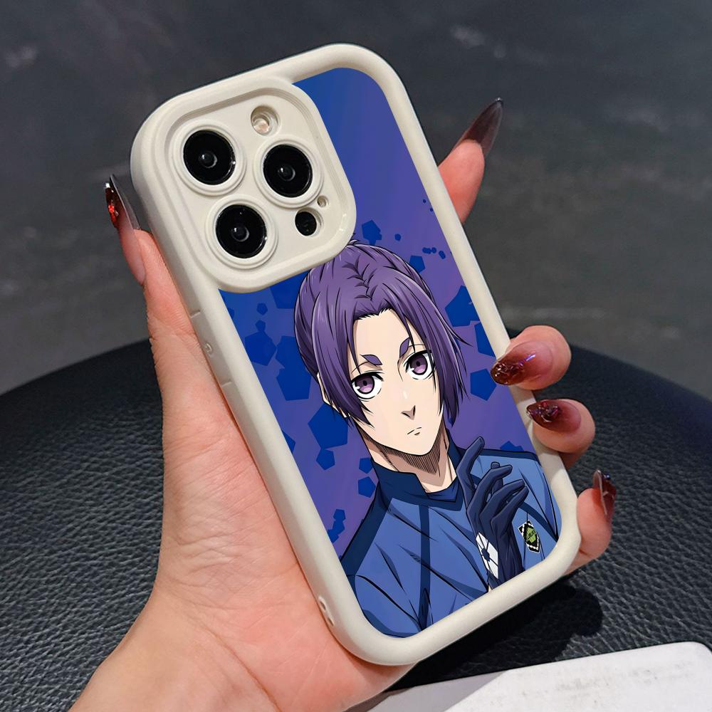 Blue Lock Reo Mikage Thicken TPU Mobile Phone Case for iPhone 17 16 15 14 13 12 11 Air Pro Max Plus Colorful Cover