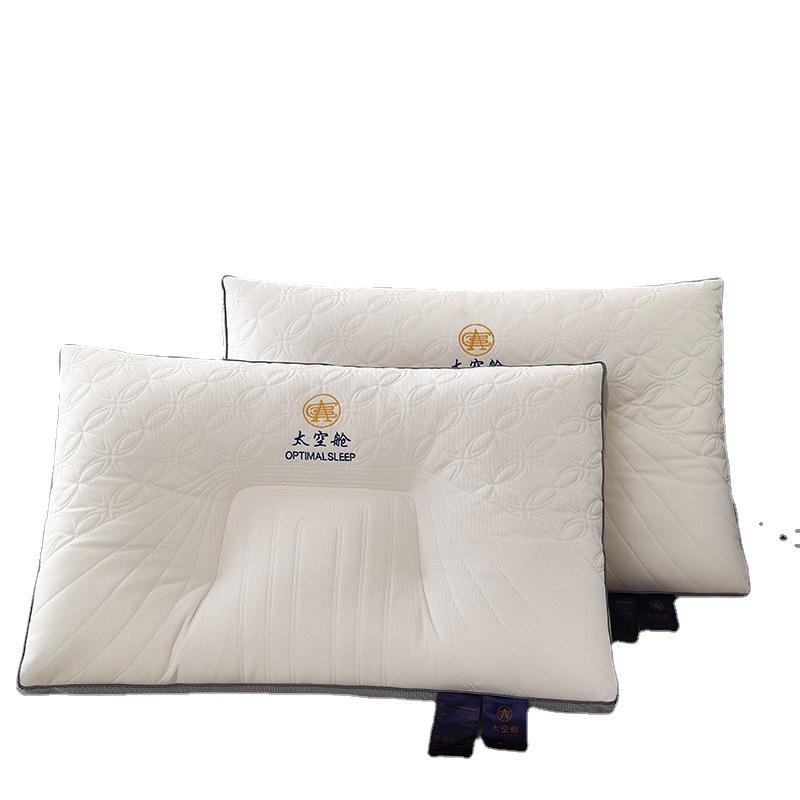 Space Capsule Comfortable Neck Pillow Single Knitted Feather Silk Pillow Ergonomic Single Neck Pillow