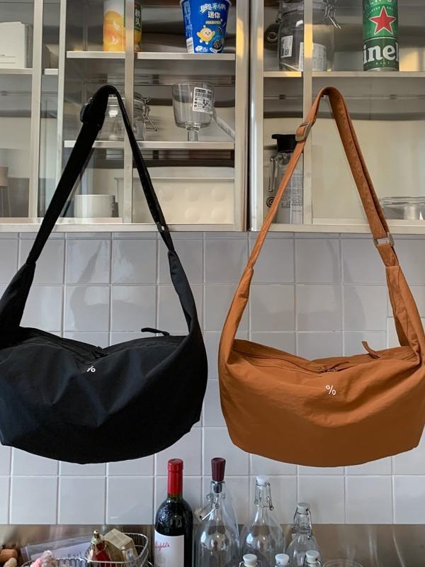 Nylon Casual Crossbody Bag With Metal Accents For Daily Use