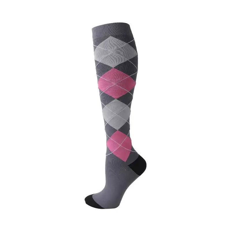Neue Kompressionssocken für Leggings Atmungsaktiv Laufen Radfahren Druck Fußball Socke für Erwachsene Koreanische Edition Netzwerk-Drucksocken