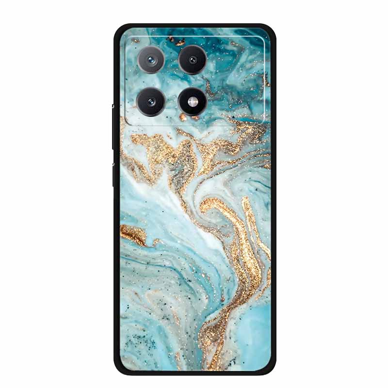 Marble Pattern Phone Case for Poco X6 Pro Clear Edge Cover Funda for Xiaomi Poco X 6 Pro Soft Transparent Coque Color Back Shell