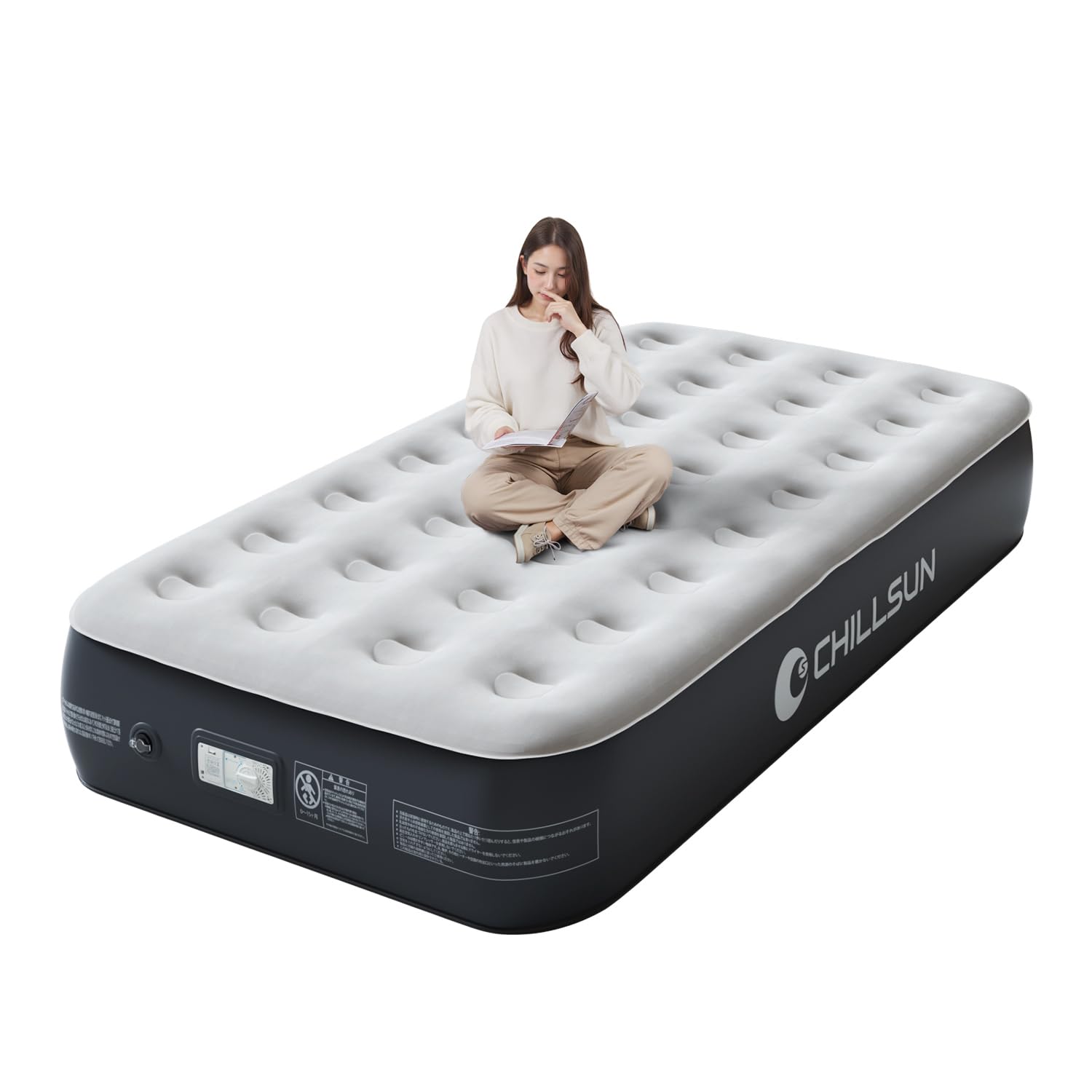 

CHILLSUN Воздух Одноместный Электрический Кемпинг Тяжелый Для Флокированной Поверхности Длина 190 х Ширина 99 х Толщина Грузоподъемность Воздух Удобный Сумка для Хранения Запасной Дом