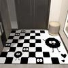 Modern Simple Bathroom Floor Mat Door Absorbent Non-slip Foot Mat Household Bathroom Mat Toilet Sink Carpet