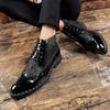 Jarní podzimní móda PÁNSKÉ ležérní oxfordské kožené boty klasický design pánské černé zlaté vysoké obchodní formální kotníkové boty