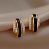 Elegant Daily Wearable Stud Earrings for Women Temperament Gold Color Engagement Jewelry Personalized Female Accessories