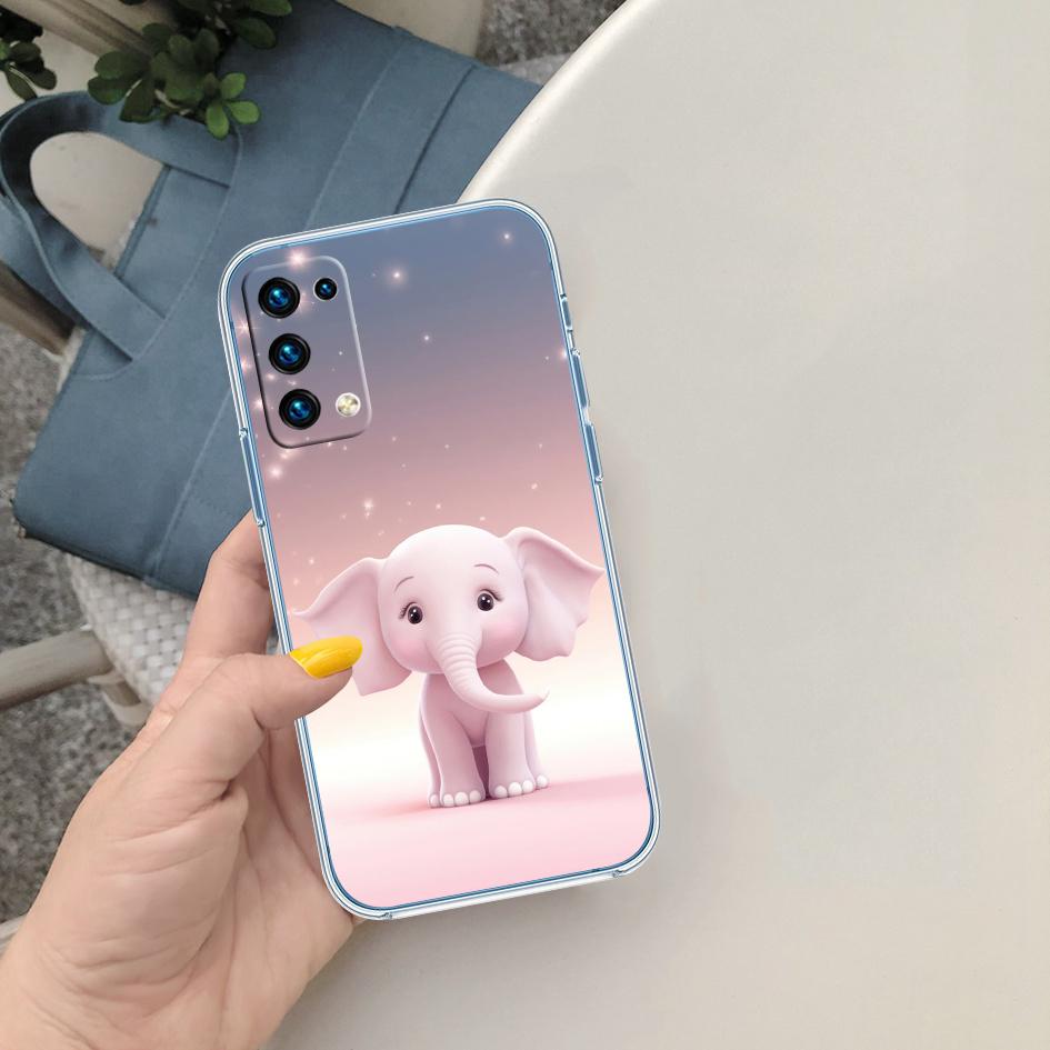 LO4 Animal Elephant Phone Case for LG K22 K30 K40 K40S K41 K42 K50 K50S K51 K51S K52 K61 K62 K71 K92 Q60 Q61 V40 V50 V60