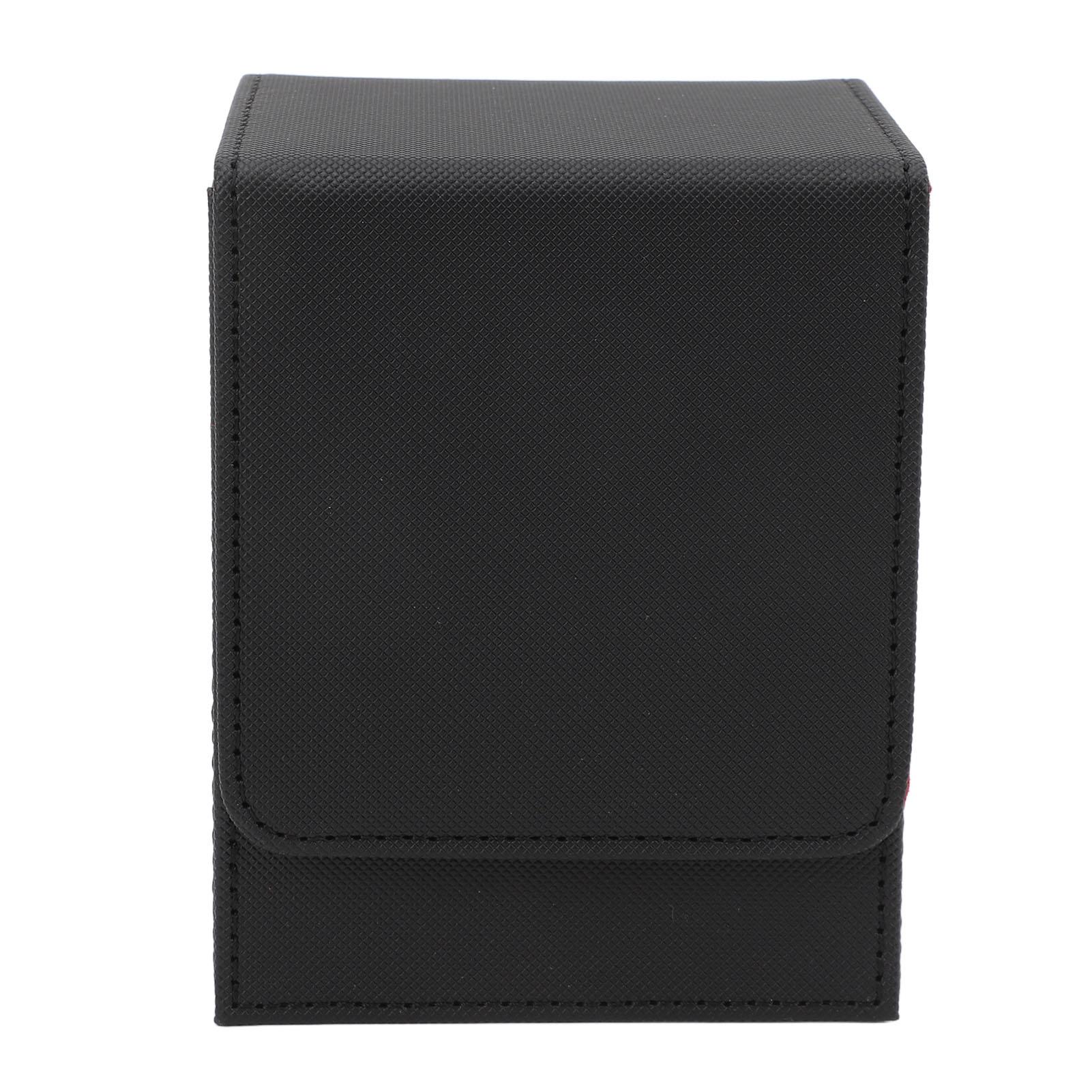 Card Deck Box PU Leather Multifunctional Portable Magnetic Closure Card Storage Box for More Than 100 Cards