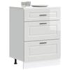 VidaXL Kitchen Cabinet Porto Glossy White Engineered Wood, Sink Unit, Kitchen Cabinet with Drawer, Cabinet 854261