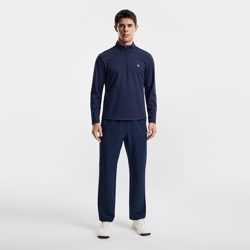 Fila Tennis Fashion Minimalist Classic Retro Casual Sports Tennis Versatile Comfortable Long Sleeve T-Shirt Men tops Sky-Blue A11M613223FBU