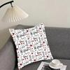 Kiss Love Heart Graffiti Cushion Cover Elegant Comfort Pillowcase Sofa Bed Doublesided Printed Invisible Zipper Home Decor