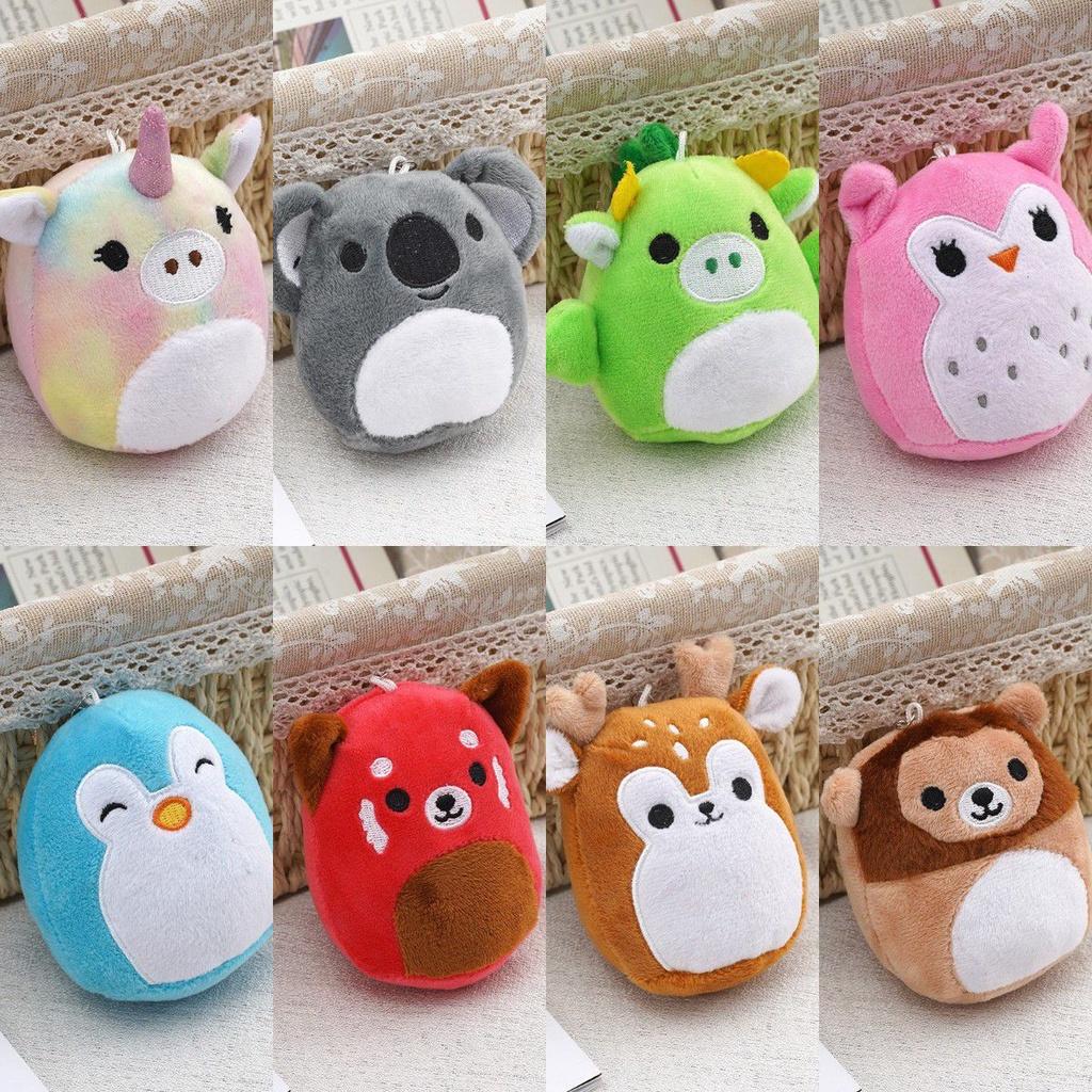 Keychain Squishallow Animal Koala Unicorn Bear Deer Stuffed Toy Children Gift