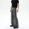Retro 3D Pleat A-Line Scimitar Trousers - Men's Casual Loose-Fit American Style Pants