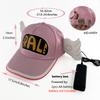 Kawaii Anime Glowing Neon Arale Hat Dr.Slump LED Light Pink Baseball Cap Cosplay Party Props Luminous Hat With Angel Wings Decor
