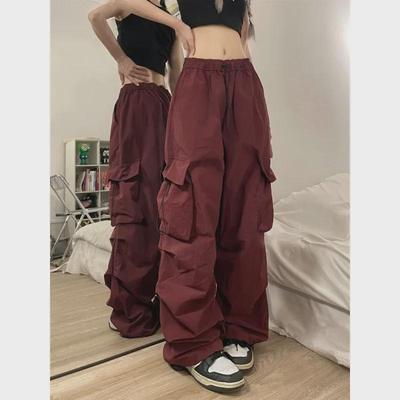 Women's 2023 American-Style Banana Pants: Spring/Autumn, Hip-Hop/Jazz, Loose Wide-Leg Overalls