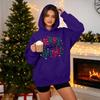 Women's Christmas Print Hooded Sweatshirt Casual Pullover for Holiday Winter Wear