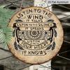 2D Flat, 1pc Round Aluminum Sign, Featuring the Vintage Decor Plaque "Listen To the Whisper of the Wind, Heed the Call of the Heart, " with Native