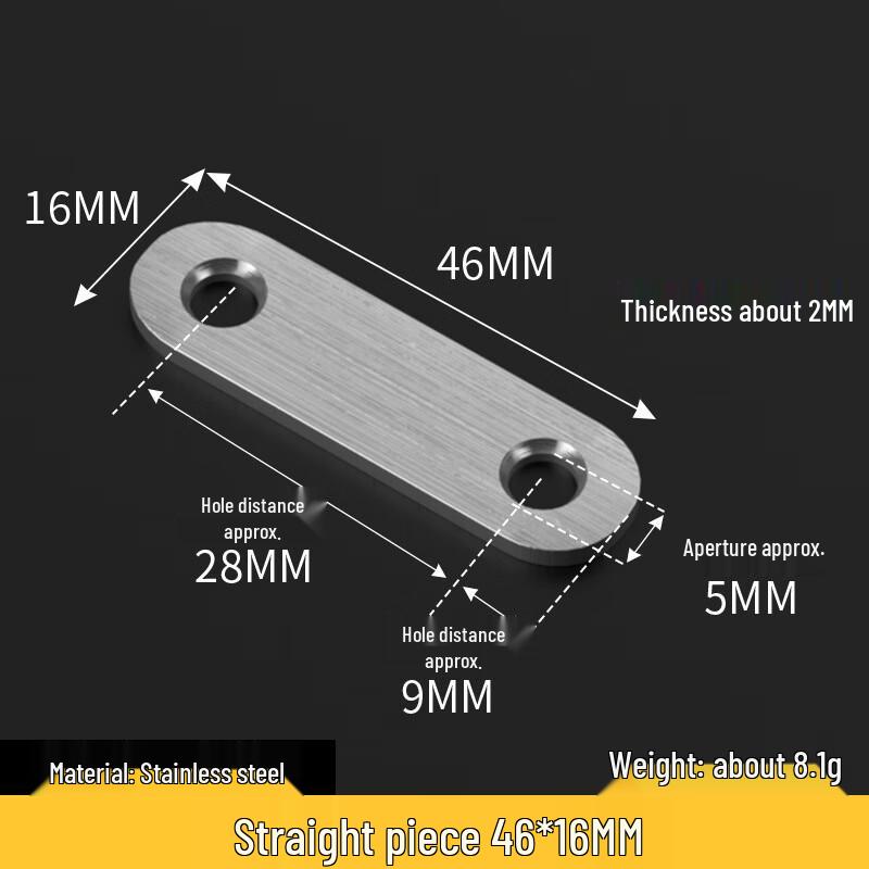 LijiuHong 304 Stainless Steel Straight Fixing Support Bracket