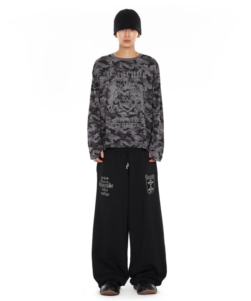I Don'T Wanna Sell Cross Layered Sweat Pants Black