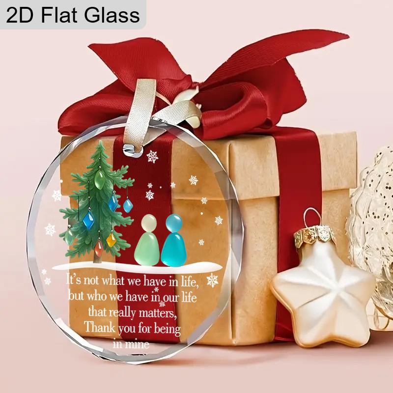 Best Friend Ornaments for Women - Friendship Gifts for Friend Female, BFFs, Besties, Soul Sisters,Christmas Tree Decoration, Friendship Glass Ornament