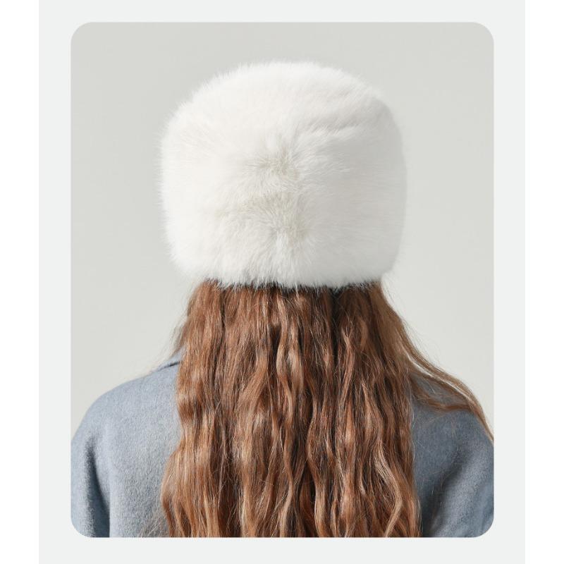 Hats Women's Autumn Winter Hats Warm Mongolian Hats Versatile Protection Water Bucket Plush Basin Hats