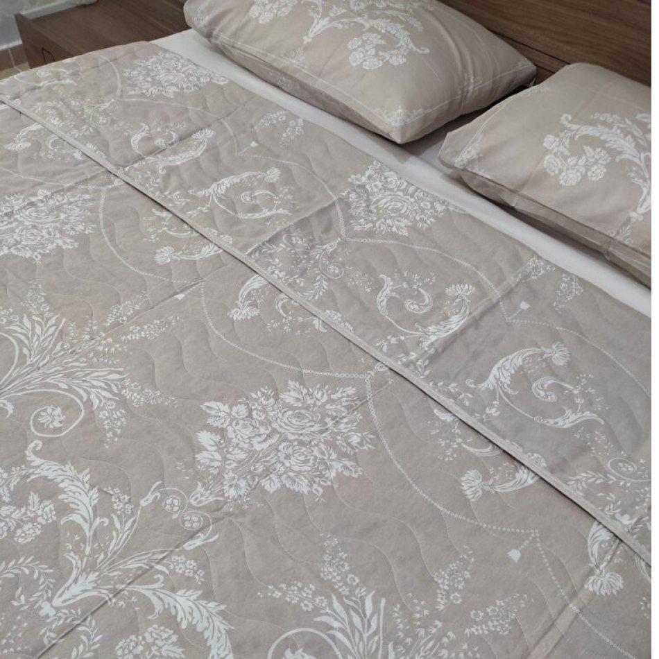 3-teiliges Tagesdecken-Set für Doppelbetten, Größe 200 x 220 cm, Steppdecke, leichte Sommerdecke und 2 Kissenbezüge 50 x 70 cm