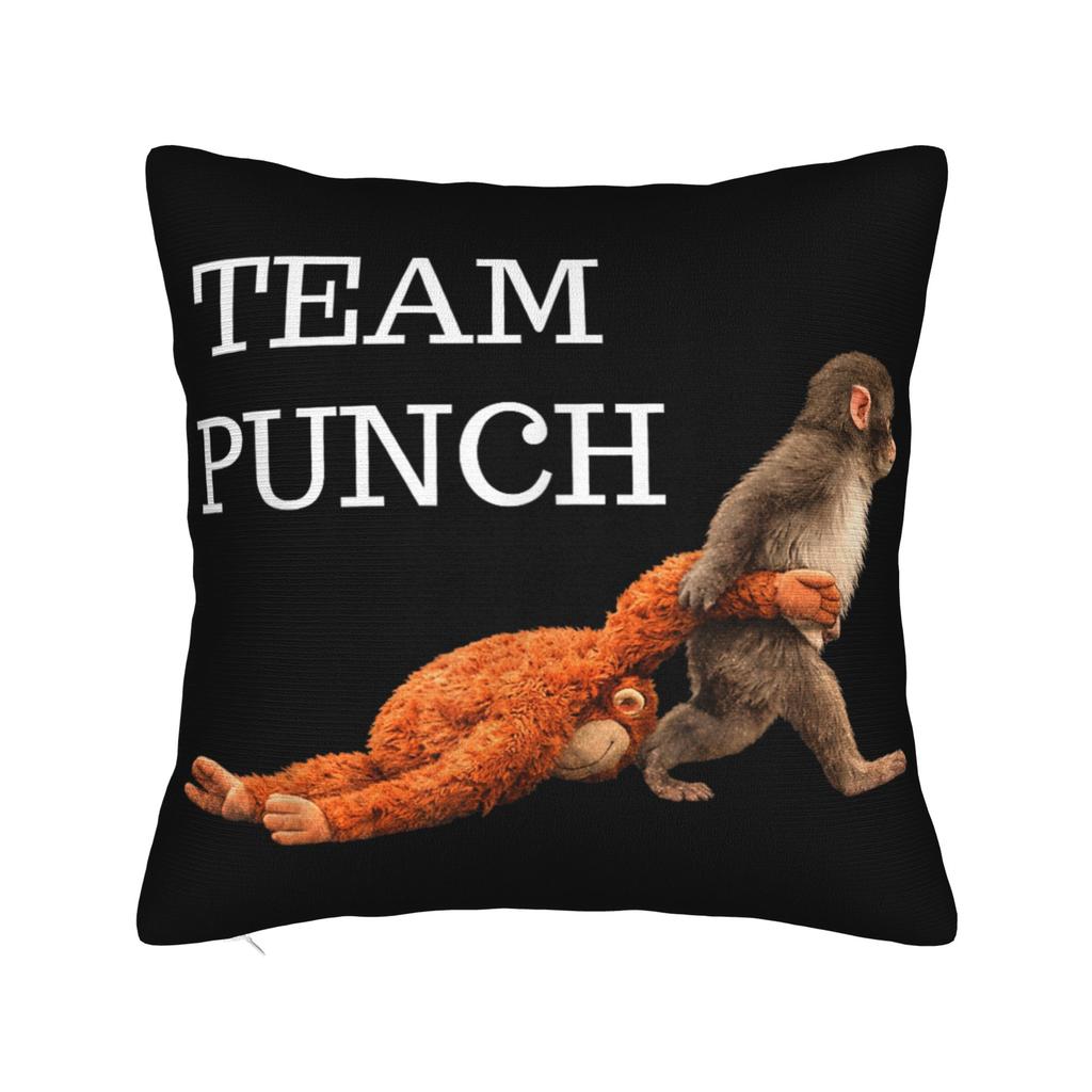 I Love Punch Cute Baby Monkey Punch Pillow Cover Soft Cushion Cover Funny Pillow Case For Sofa Car Home Decor