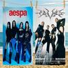 Famous Kpop A-Aespa Bath Towel Microfiber Soft Water Absorbing Breathable For Girl Kids Decorative Cartoon Beach Towel