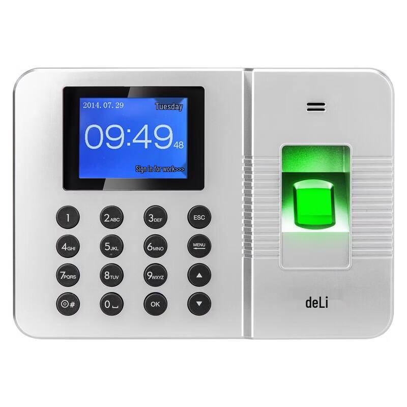 Deli 3960Z Fingerprint Attendance Machine CN Plug (adapter Included)