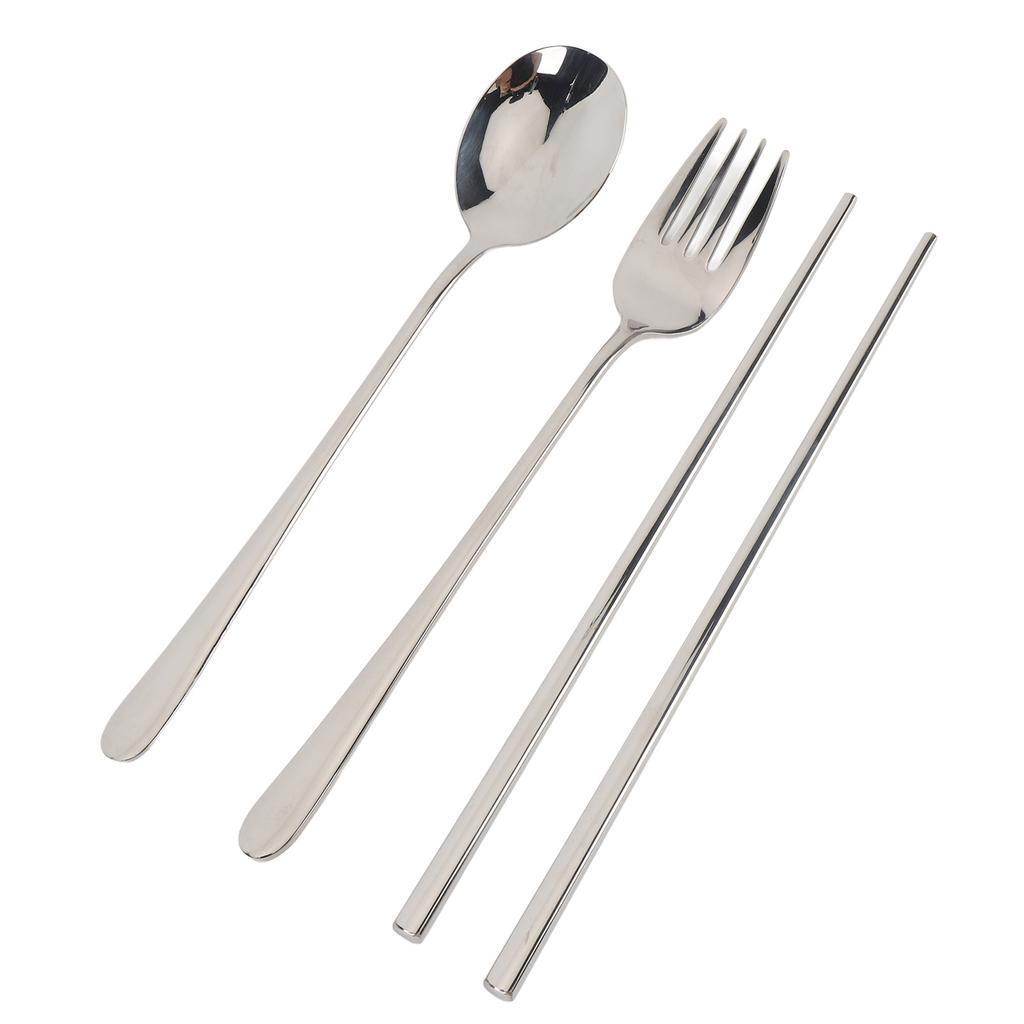 Bærbart bestikk med oppbevaringsboks 304 rustfritt stål skje gaffel spisepinner gjenbrukbart bestikksett fo