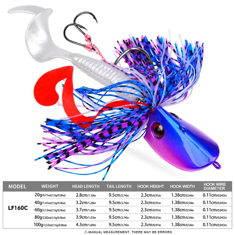 Proberos 1pc Premium Jigging Head Bait with Soft Worm Set: Weighted Fishing Hooks for Pro Anglers - Durable