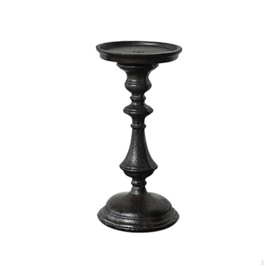 Tabletop Candle Holder Antique Metal VintageStyle Candlestick for Dining Table,