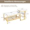 Ins style light luxury parent-child coffee table, living room storage edge table set,golden