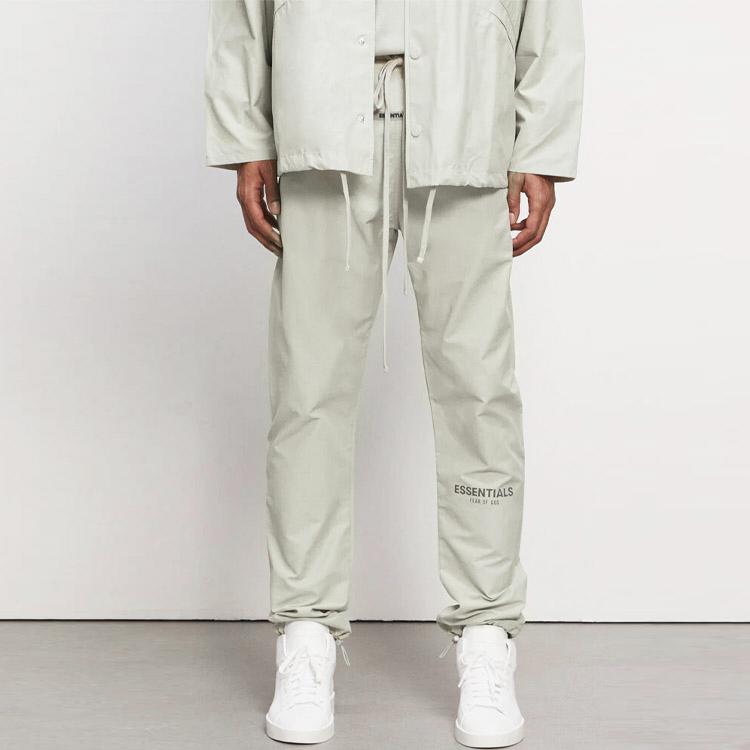 Fear of God Essentials FW20 Knit Track Pants Unisex Bottoms Sage-Green 0130250500119012