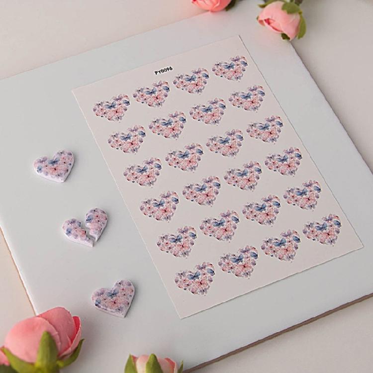 Heart Butterfly Clay Transfer Paper for Jewelry Making