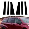 6pcs/set Gloss Black Pillar Posts Door Side Moulding Sticker Window Decor Cover For Toyota Sienna 2011-2020 Accessories