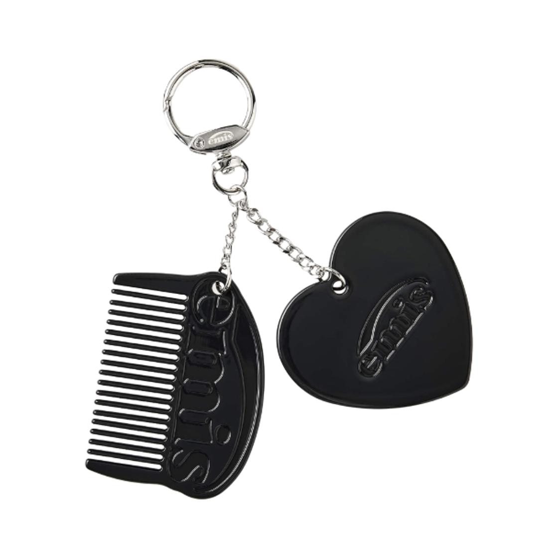 Women s Emis Comb & Hand Mirror Keyring Black ONE SIZE