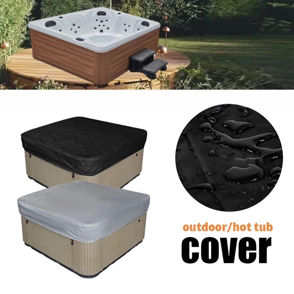 Anti-UV Dustproof Waterproof Swimming Pool Cover Spa Bathtub Cover Hot Tub Protective Cover Oxford