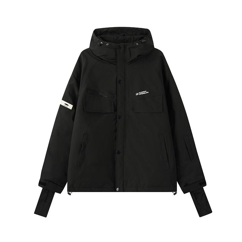 Unisex Windproof Waterproof Insulated Ski Jacket with Hood