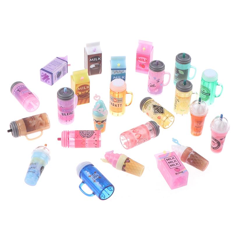 3Pcs/Set 1:12 Dollhouse Miniature Drink Bottles Juice Drink Doll Kitchen Toy